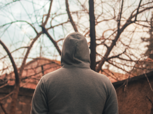 photo of back of young man